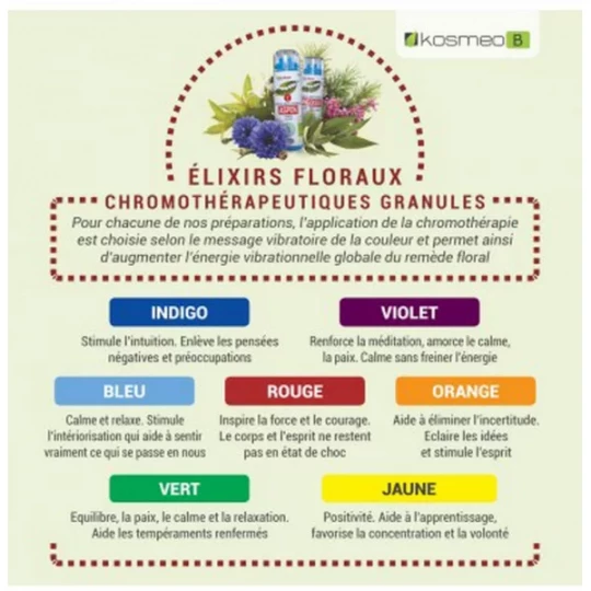 Kosmeo Fleurs de Bach Complexe Charge Mentale Bio Granules x 120 - image 4