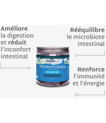 Mium Lab Probiotiques Sans Sucres Gommes x 42