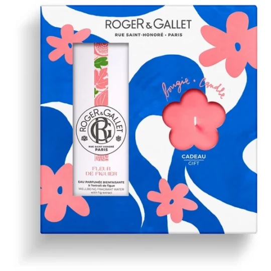 Roger&Gallet Coffret Eau de Parfum Bienfaisante Fleur de Figuier 30 ml + Bougie 85 g offerte