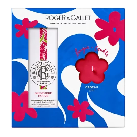 Roger&Gallet Coffret Eau de Parfum Bienfaisante Gingembre Rouge 100 ml + Bougie offerte