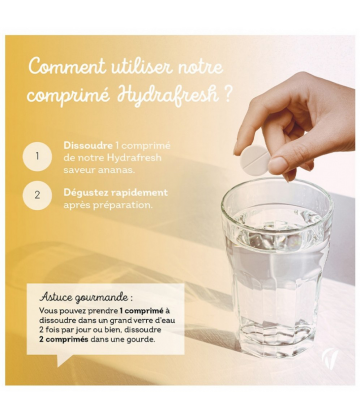 Vitavea Hydrafresh Hydratation et Énergie Comprimés Effervescents x 20