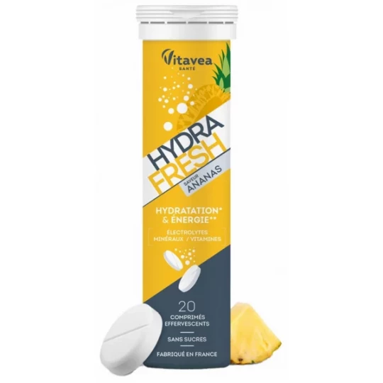 Vitavea Hydrafresh Hydratation et Énergie Comprimés Effervescents x 20