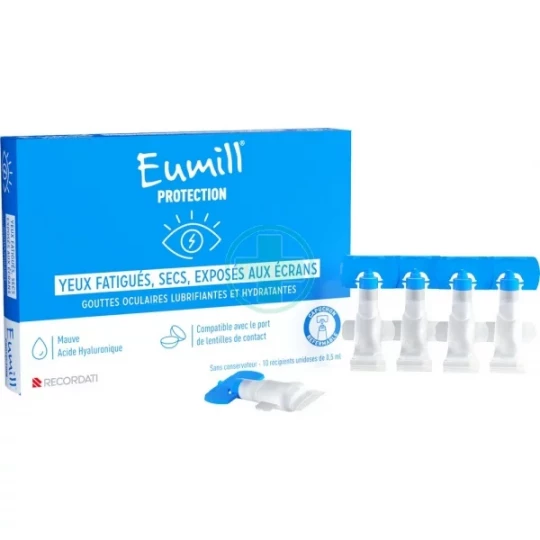 Eumill Protection Gouttes Oculaires Unidoses 0,5 ml x 10
