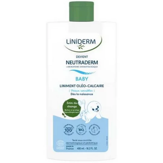 Neutraderm Baby Liniment Oléo-Calcaire Bio Flacon 480 ml