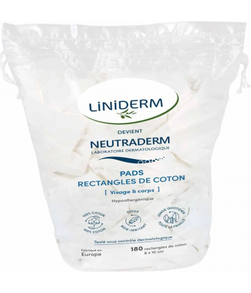 Neutraderm Pads Rectangles de Coton x 180