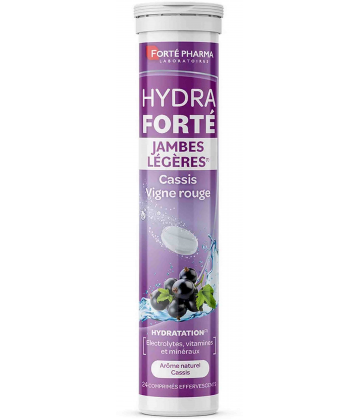 Forté Pharma Hydra Forté Jambes Légères Cassis Vigne Rouge Comprimés Effervescents x 24