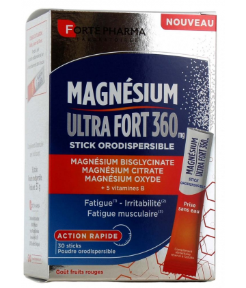 Forté Pharma Magnésium Ultra Fort 360 mg Sticks x 30