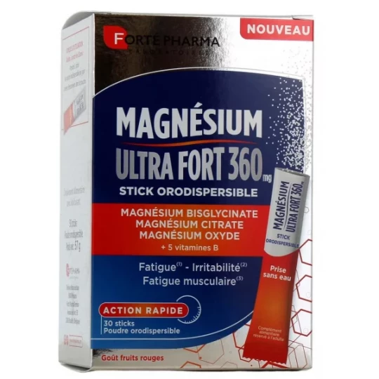 Forté Pharma Magnésium Ultra Fort 360 mg Sticks x 30