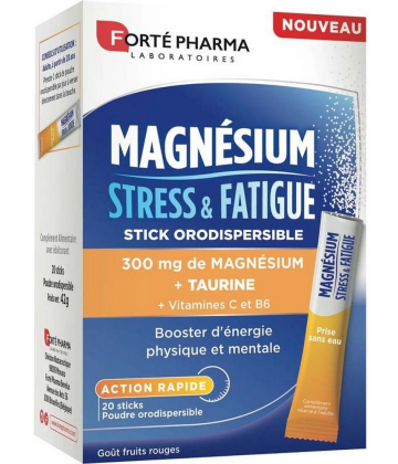 Forté Pharma Magnésium 300 Stress et Fatigue Sticks x 20