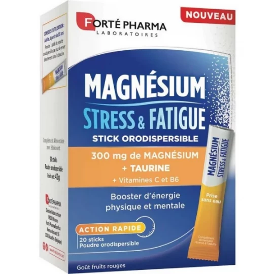 Forté Pharma Magnésium 300 Stress et Fatigue Sticks x 20