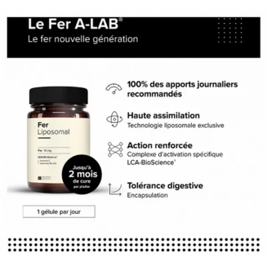 A-Lab Fer Liposomal Gélules x 60 - image 4