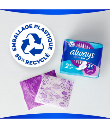 Always Ultra Day Taille 2 Serviettes Hygiéniques x 12
