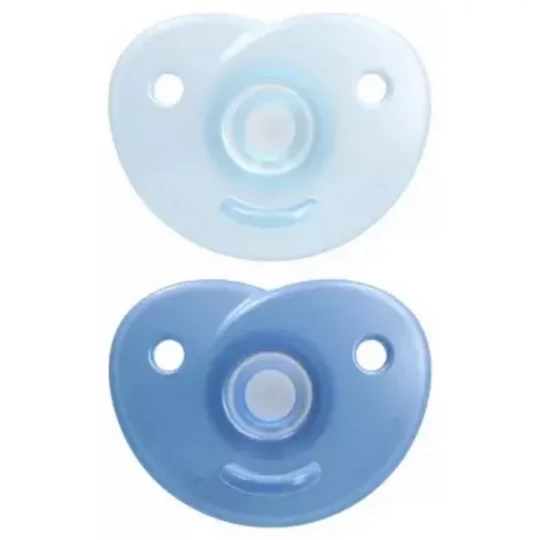 Avent Soothie 2 Sucettes Orthodontiques 0-6 Mois - Couleur : Bleu