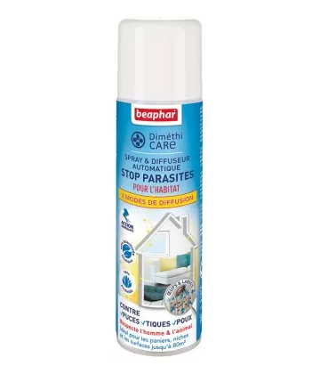 Beaphar Diméthicare Spray Diffuseur Automatique Stop Parasites pour l'Habitat 250 ml