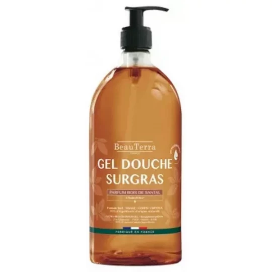 BeauTerra Gel Douche Surgras Bois de Santal 1 L