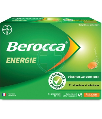 Berocca Énergie Goût Orange Comprimés Effervescents x 45