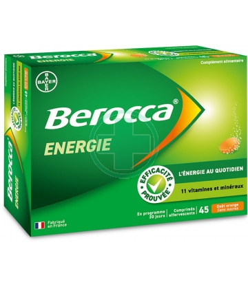 Berocca Énergie Goût Orange Comprimés Effervescents x 45