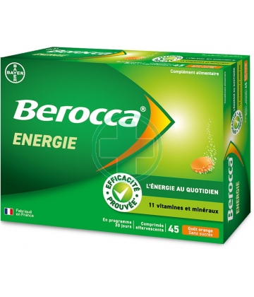 Berocca Énergie Goût Orange Comprimés Effervescents x 45