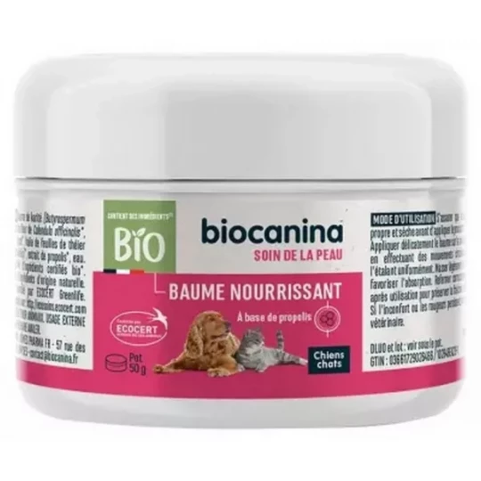 Biocanina Baume Nourrissant Bio 50 g