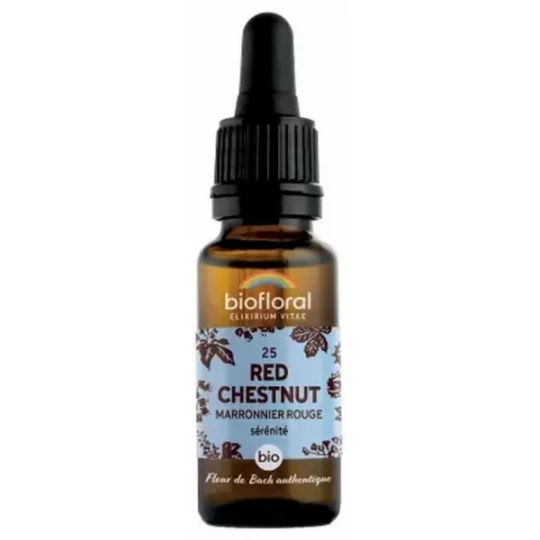 Biofloral Fleurs de Bach 25 Red Chestnut Bio 20 ml