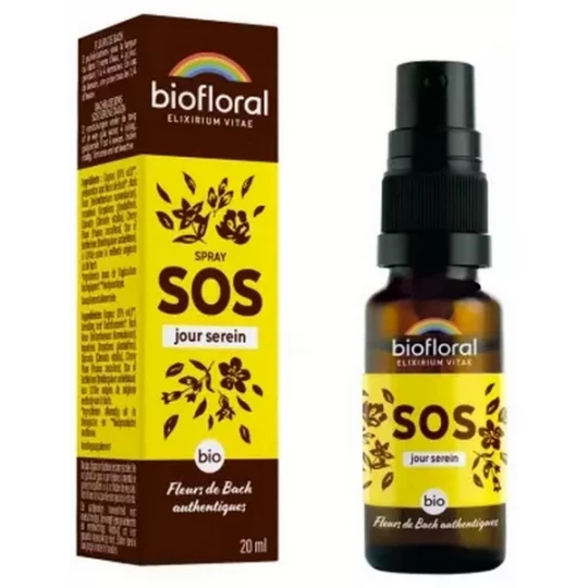 Biofloral Fleurs de Bach Spray SOS Jour Serein Bio 20 ml