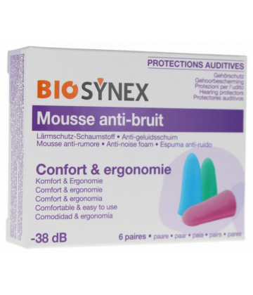 Biosynex Protection Auditive Mousse 6 Paires