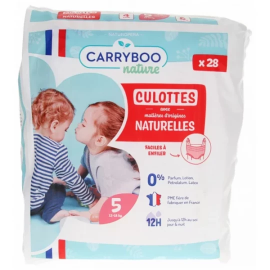 Carryboo Culottes Naturelles Culottes Taille 5 (12-18 kg) x 28