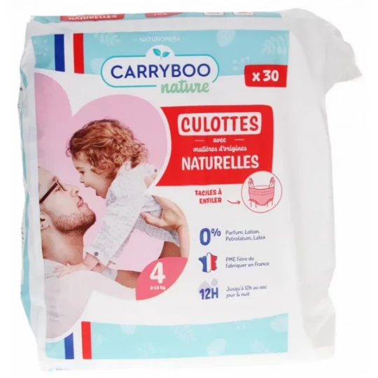 Carryboo Culottes Naturelles Culottes Taille 4 (8-15 kg) x 30