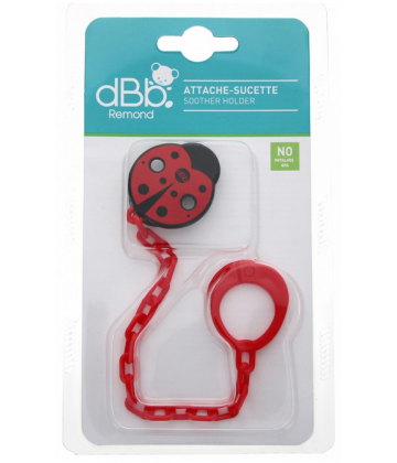 dBb Remond Attache Sucette Coccinelle - Couleur : Rouge