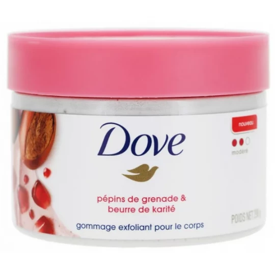 Dove Gommage Exfoliant Corps Modéré Pépins de Grenade et Beurre de Karité 298 g