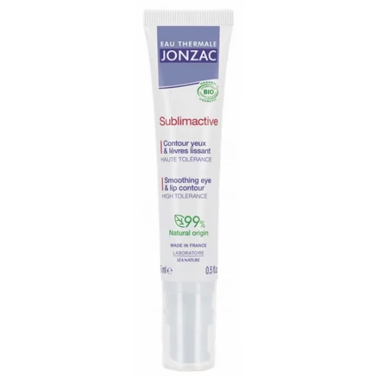 Eau Thermale Jonzac Sublimactive Contour Yeux Lèvres Lissant Bio 15 ml