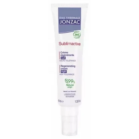 Eau Thermale Jonzac Sublimactive Crème Régénérante Nuit Bio 40 ml