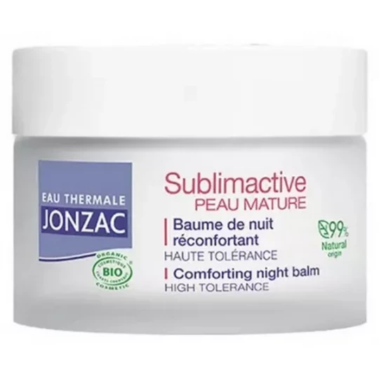 Eau Thermale Jonzac Sublimactive Peau Mature Baume de Nuit Réconfortant Bio 50 ml