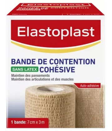 Elastoplast Bande de Contention Cohésive 7 cm x 3 m - Couleur : Chair