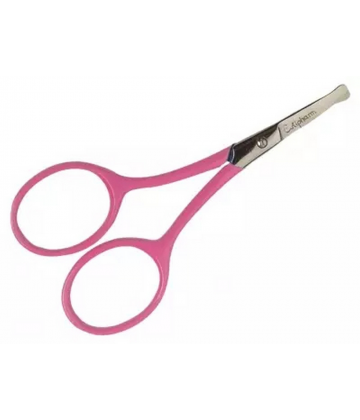 Estipharm Ciseaux Bébé Lames Droites Bouts Lentilles - Couleur : Rose