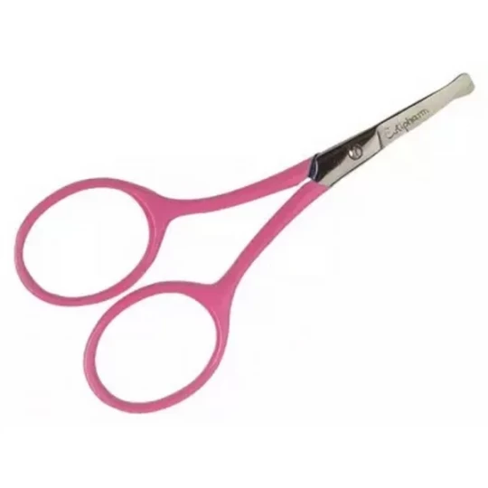 Estipharm Ciseaux Bébé Lames Droites Bouts Lentilles - Couleur : Rose