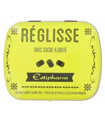 Estipharm Pastilles de Réglisse Sans Sucre Ajouté 14 g