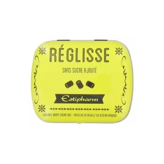 Estipharm Pastilles de Réglisse Sans Sucre Ajouté 14 g
