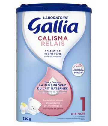 Gallia Calisma Relais 1er Âge 0-6 Mois 830 g