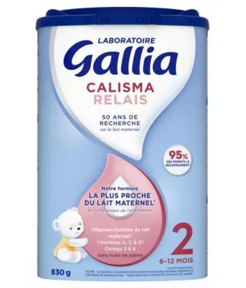Gallia Calisma Relais 2ème Âge 6-12 Mois 830 g