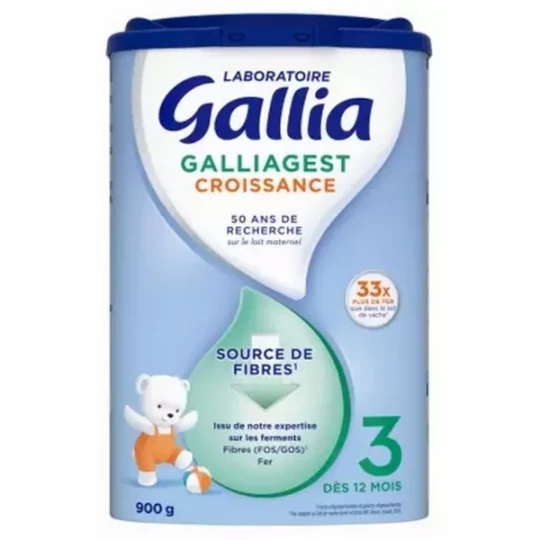 Gallia Galliagest Croissance 3ème Âge +12 Mois 900 g
