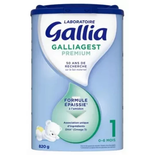 Gallia Galliagest Premium 1er Âge 0-6 Mois 820 g