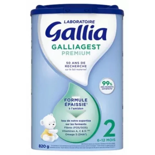 Gallia Galliagest Premium 2ème Âge 6-12 Mois 820 g