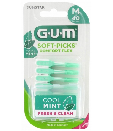 GUM Soft-Picks Comfort Flex Cool Mint  Taille S x 40