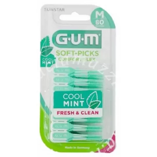 GUM Soft-Picks Comfort Flex Cool Mint Taille M x 80