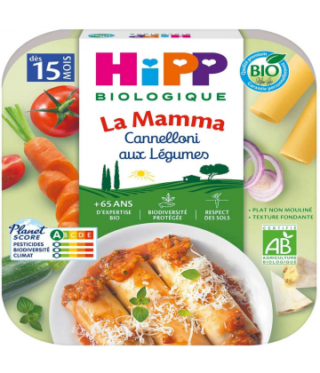 HiPP La Mamma Cannelloni aux Légumes dès 15 Mois Bio 250 g