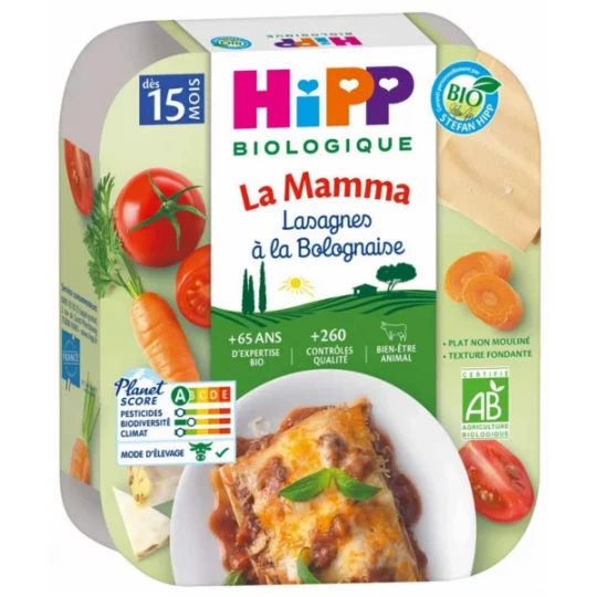 HiPP La Mamma Lasagnes à la Bolognaise dès 15 Mois Bio 250 g