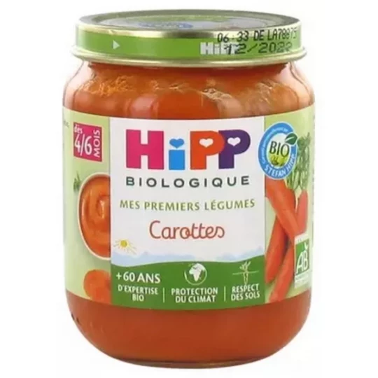 HiPP Mes Premiers Légumes Carottes dès 4/6 Mois Bio 125 g