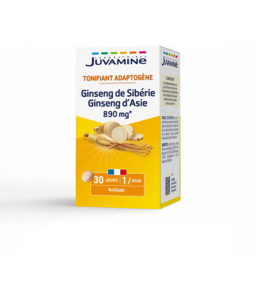 Juvamine Ginseng de Sibérie Ginseng d'Asie Comprimés x 30