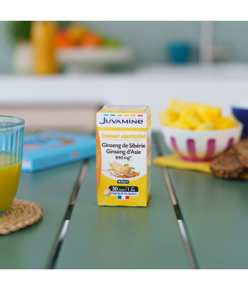 Juvamine Ginseng de Sibérie Ginseng d'Asie Comprimés x 30